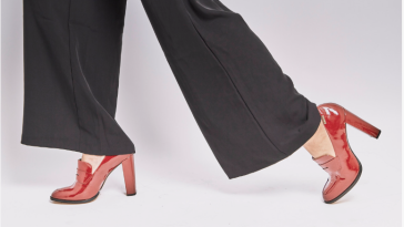 wide trousers shoes